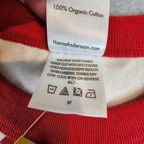 Hanna Andersson Dear Deer Reindeer Organic Pajama Top Unisex‎ 150 (U.S. 12) NEW - Picture 5 of 11
